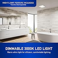 Vista 5 de Panasonic FV-0510VSL1 WhisperValue - Ventilador de baño de bajo consumo con luz LED - 50-80-100 CFM