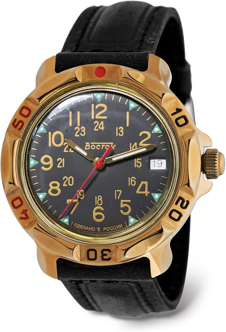 VOSTOK | Komandirskie Mechanical Hand Wind Wrist Watch | 819782 Leather Band B®