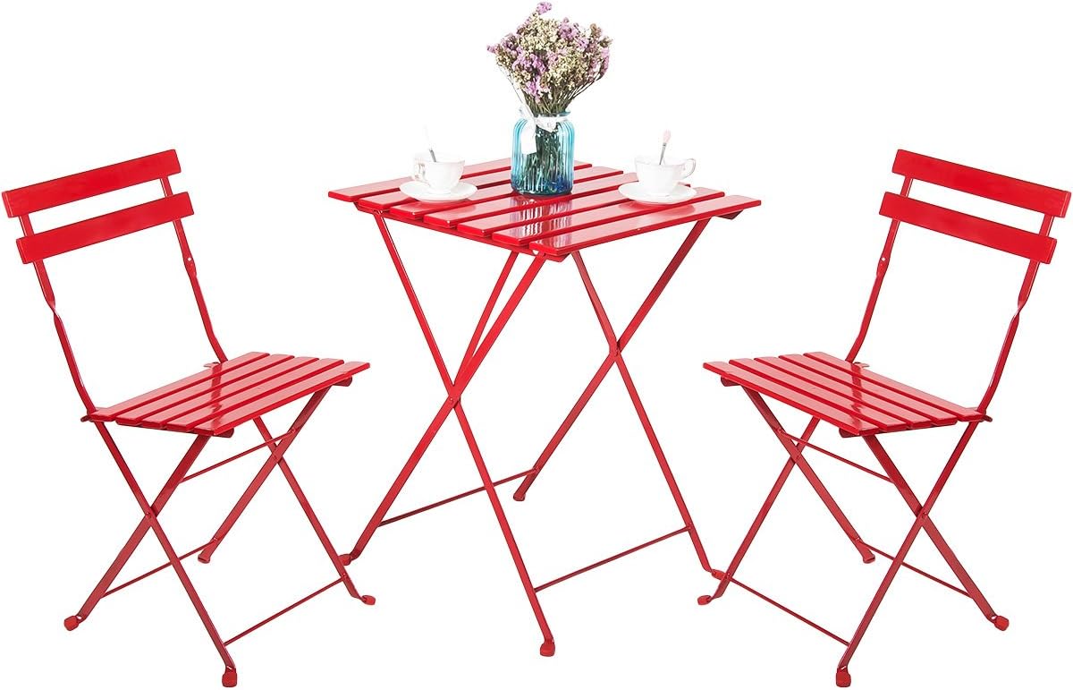 LZ LEISURE ZONE Patio Furniture Set PE Rattan Sectional Garden Furniture Corner Sofa Set (Red)