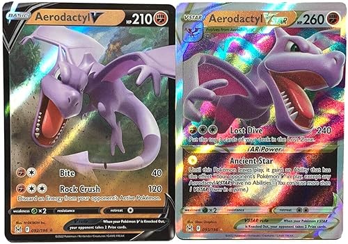 Aerodactyl V & VStar Lost Origin - Juego de cartas Pokemon Ultra Rare 092/196 - 