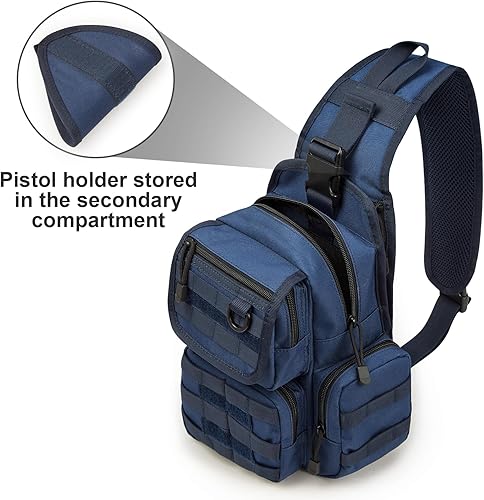 Miniatura 5 de G4Free - Bolsa de transporte táctico para uso diario (EDC), con funda de pistola, asa larga para el hombro, mochila con rango de asalto, bolsa