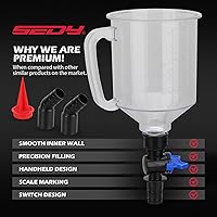 Vista 5 de Kit de embudo de aceite de motor de 18 piezas, juego de embudo de aceite automotriz de 1.59 QT/1.5L con 12 adaptadores, codo, pantalla de flecha