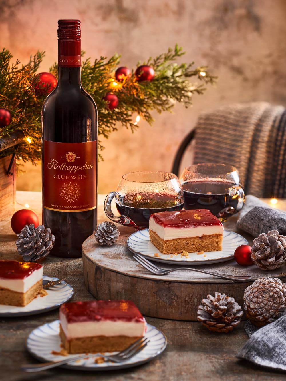 Rotkäppchen Qualitätswein Glühwein Rot (6 x 0,75l) – Aromatisch-winterlicher, roter Glühwein in erlesener Rotkäppchen Qualitätswein Qualität.