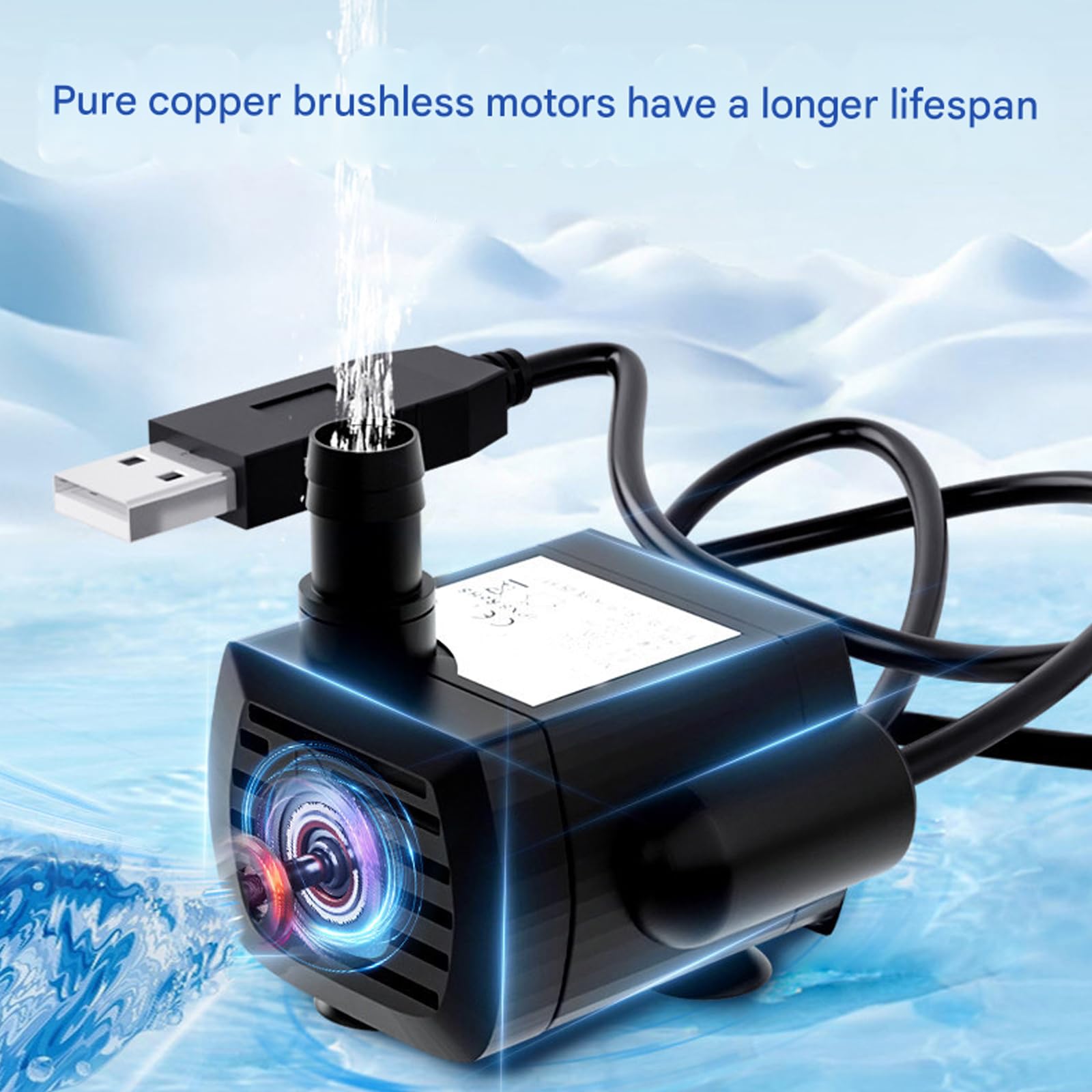 Pompaggio ' acqua USB 5V a circolazione, Water pipe 5 meters