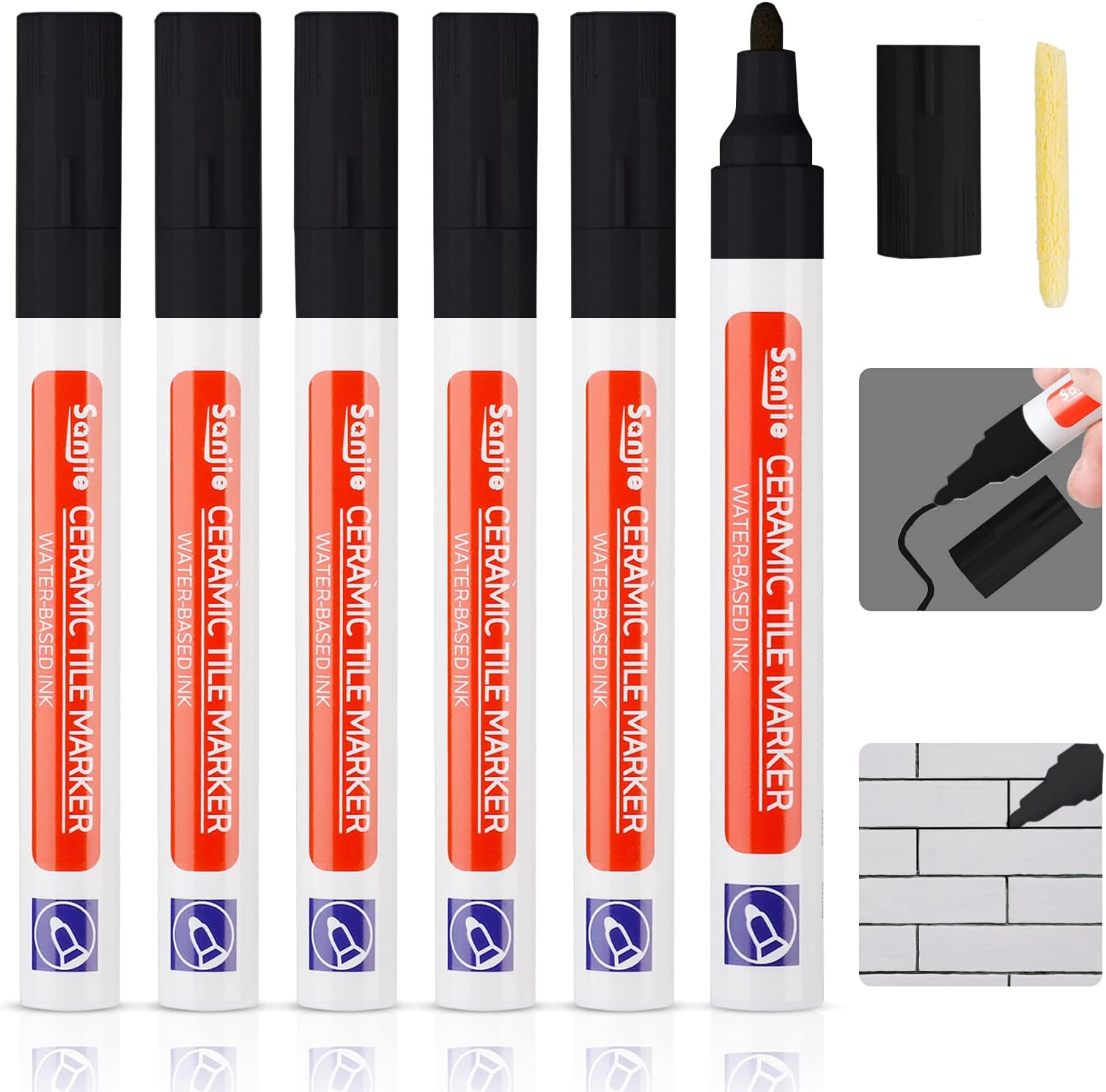 White Tile Grout Paint Ideal to refurbish Tile Grout in bathrooms and