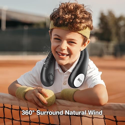 Miniatura 9 de Ventilador de cuello para niños, naranja y rosa