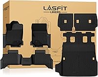 LASFIT Custom Fit TPE Floor Mats for Toyota 4Runner 2025-2026 5-Seat Gas w/ Trunk & Backrest Liners - All-Weather Protection