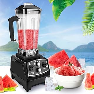 LKJHG Mélangeurs 2200 W pour La Cuisine, Batteur sur Socle avec Commande À 10 Vitesses, Récipient sans BPA, Machine À Milkshake pour Broyer La Glace, Dessert Congelé, Récipient De 70,5 Oz
