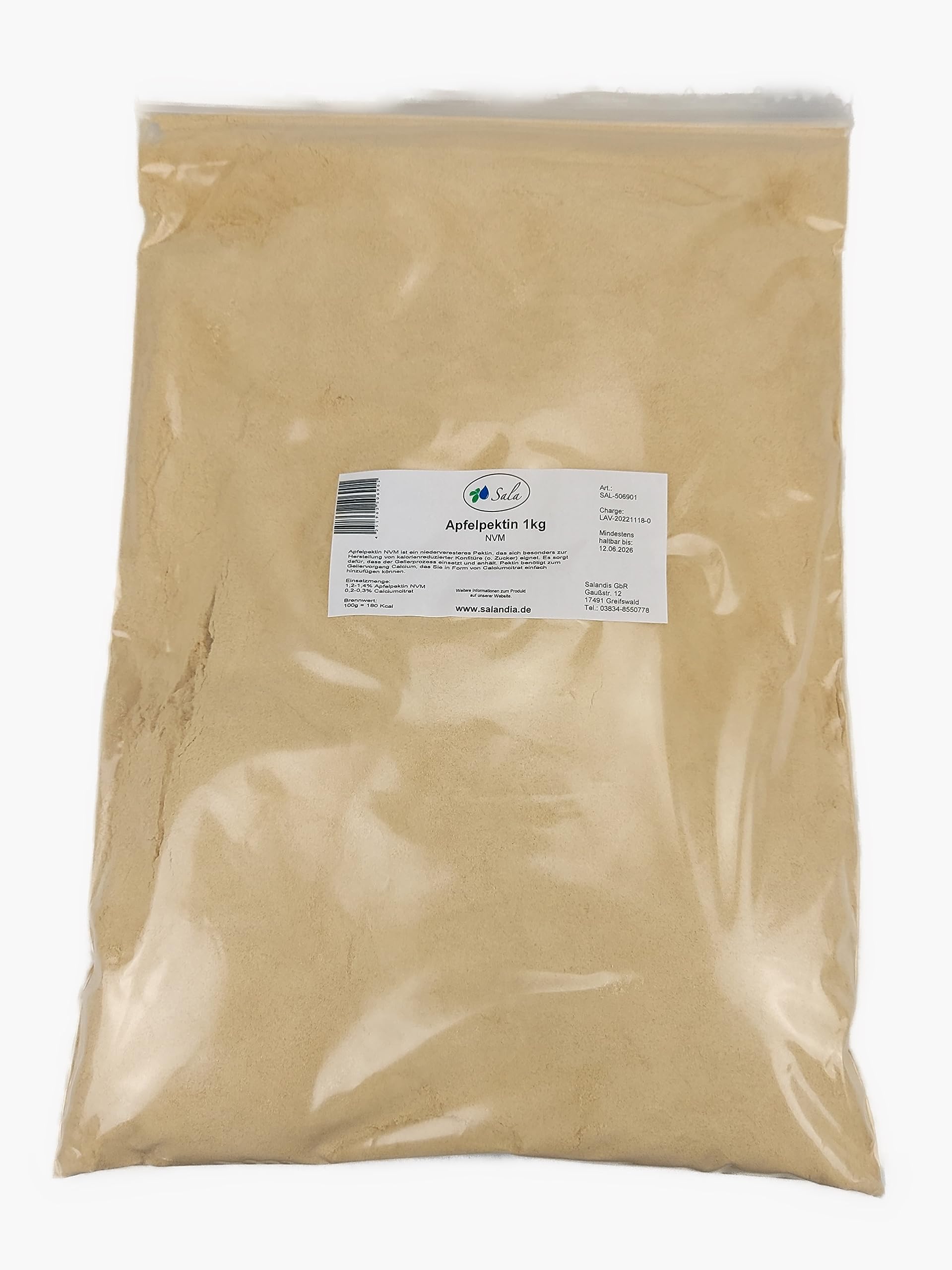 Sala Apfelpektin NVM niederverestert konv. (1 kg Beutel)