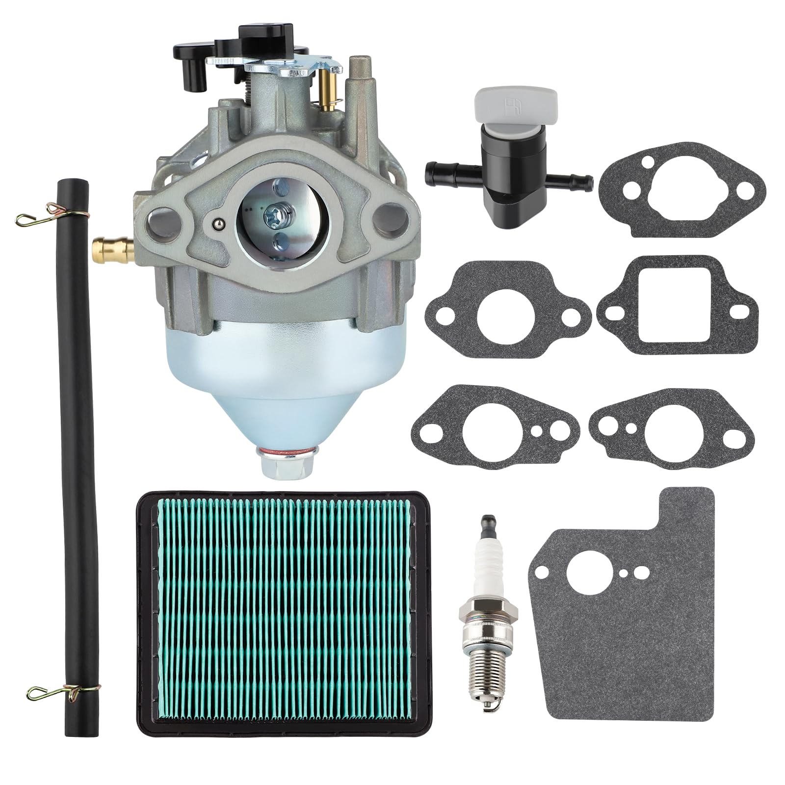 Vergaser-Set Für Honda GCV170LA Motor / HRN216 Rasenmäher - Passend Für Teil 16100-Z9L-811, Inkl. Dichtungen & Kraftstoffleitung