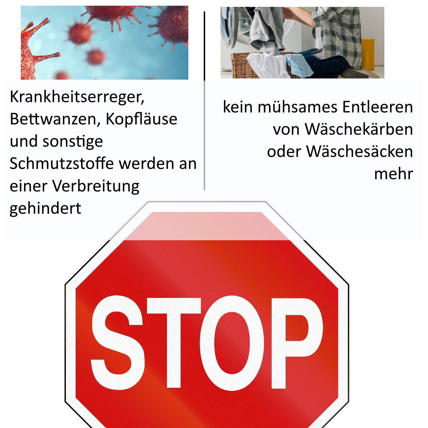 Hygiene-Netzwerk Wäschebeutel | 1000 wasserlösliche Wäschesäcke | 66 x 84 cm | 87 Liter | Tragkraft 12kg | wasserlöslich ab 60°C | für Infektions- und Schmutzwäsche | für den gewerblichen Einsatz