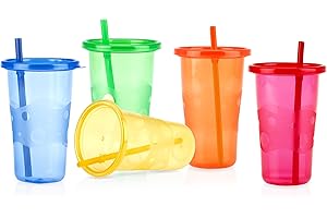 Nuby 4-Pack Stackable Wash or Toss Straw Cups