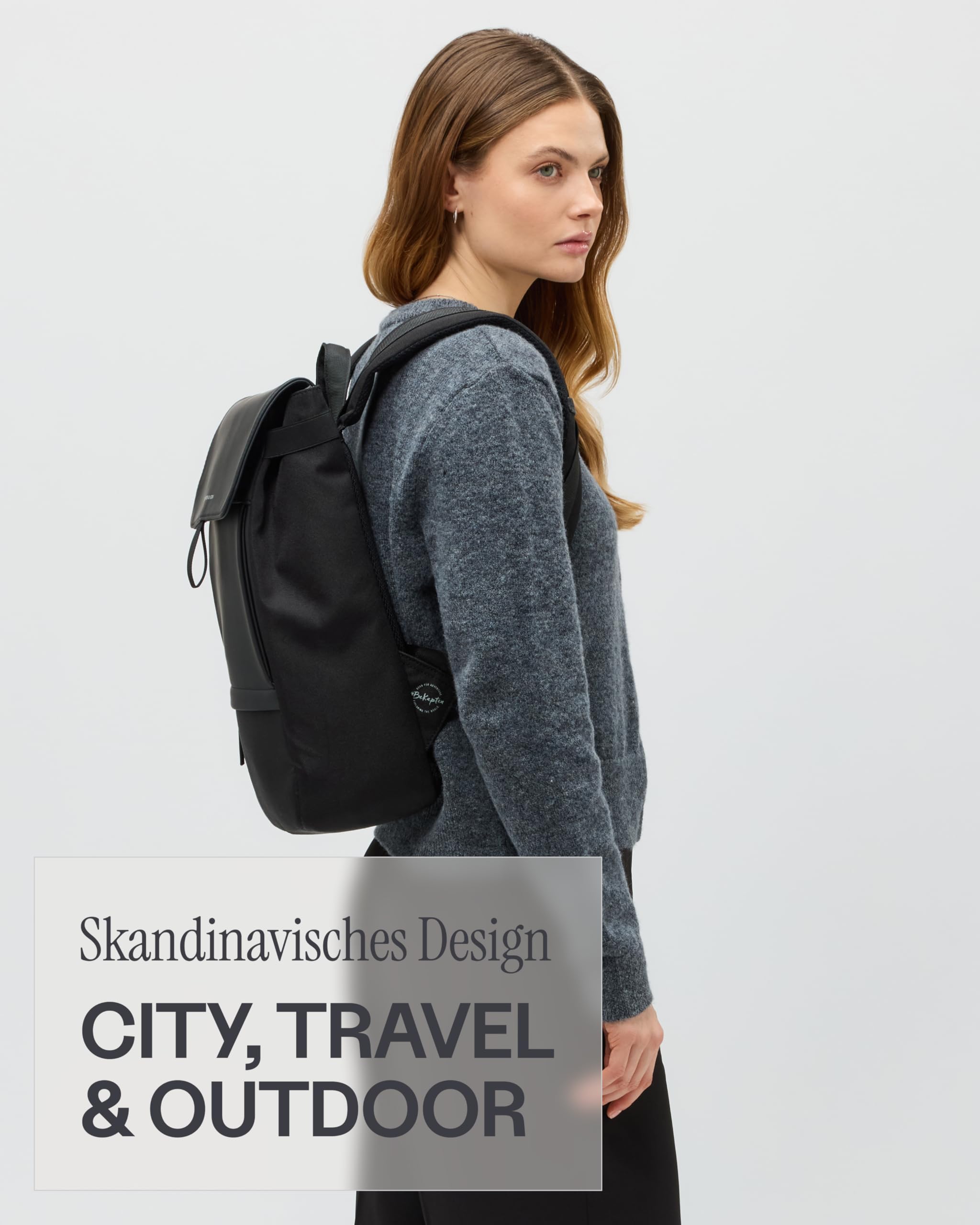 Kapten & Son Rucksack Fyn Classic 11 L | Rucksack Damen & Herren | Tagesrucksack mit 14" Laptopfach | Backpack ideal für Uni, City, Arbeit, Reisen