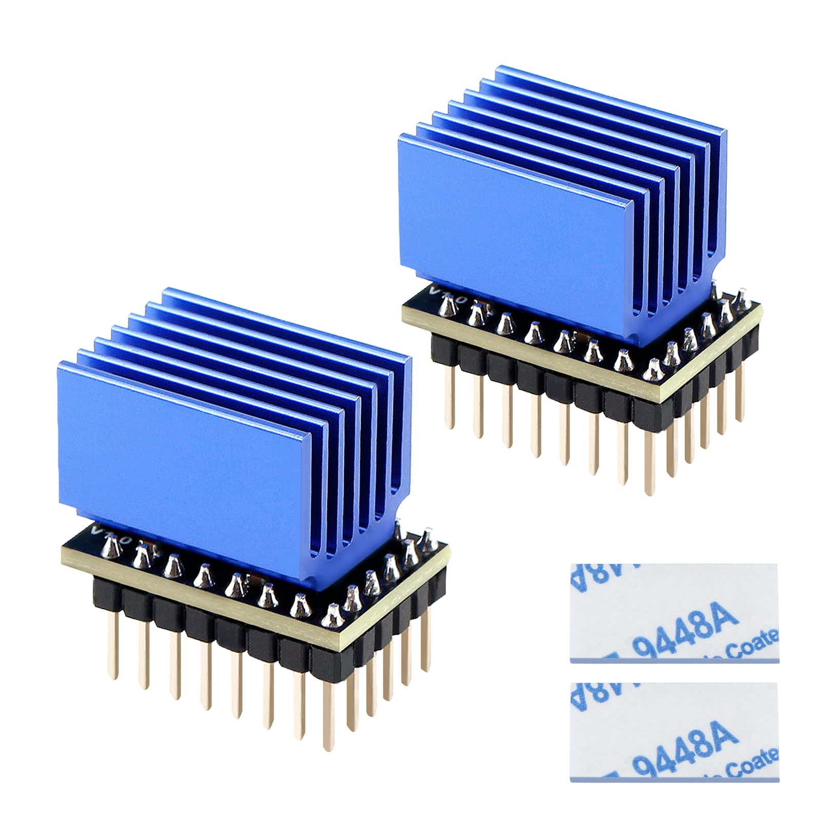 BCZAMD FYSETC HV5160 2 Stücke SPI Schrittmotortreiber mit Kupferkühlkörper High Power Mute Driver Stepper Step Stick Steuerungen für Spid-er Platine for Voro 2.4 3D-Druckerteile CNC Graviermaschine