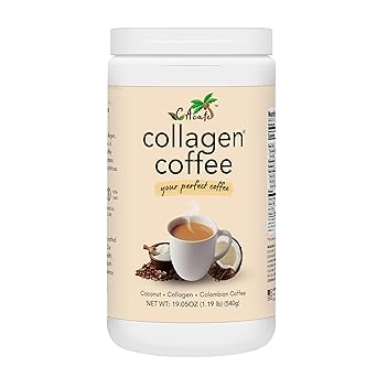 CAcafe Collagen Coffee | Coconut Infused Colombian Blend Coffee with Anti-Aging Collagen | Antioxidants & Natural Energy | 19.05oz