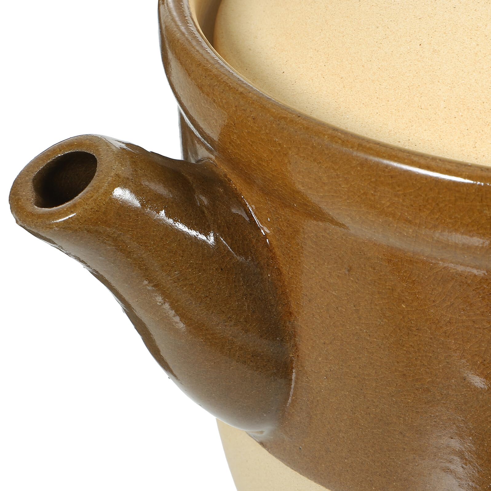 Olla de Cocina de Barro de Cerámica 2l para Hervir Medicina Tradicional Resistente a Alta Temperatura Adecuado para Preparar Sopas