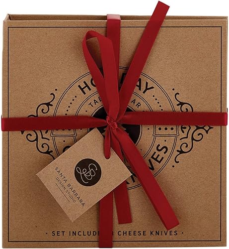 Miniatura 3 de Santa Barbara Design Studio Set de regalo Kitchen Essentials Holiday Collection Caja de regalo de cartón kraft, 3 piezas, cuchillos de queso