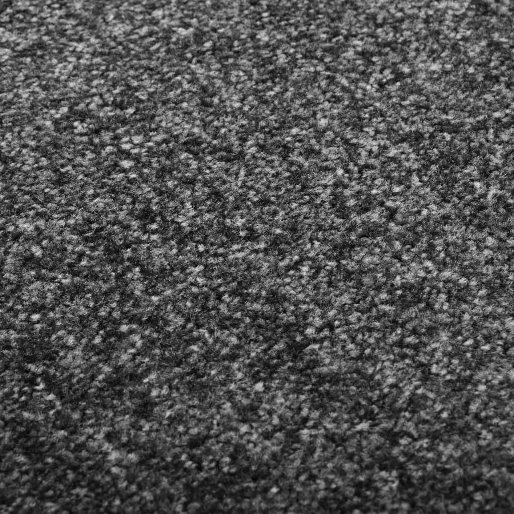 vidaXL Zerbino Lavabile Moquette Tappetino Entrata Esterno Complementi Arredo Tessili Casa Tappeto Stuoino Ingresso Passatoia Antracite 90x120 cm