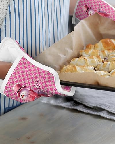 Miniatura 42 de Juego de 4 agarraderas de tela de rizo antideslizantes y aislantes de calor con bolsillo, guantes gruesos para horno, posavasos para hornear