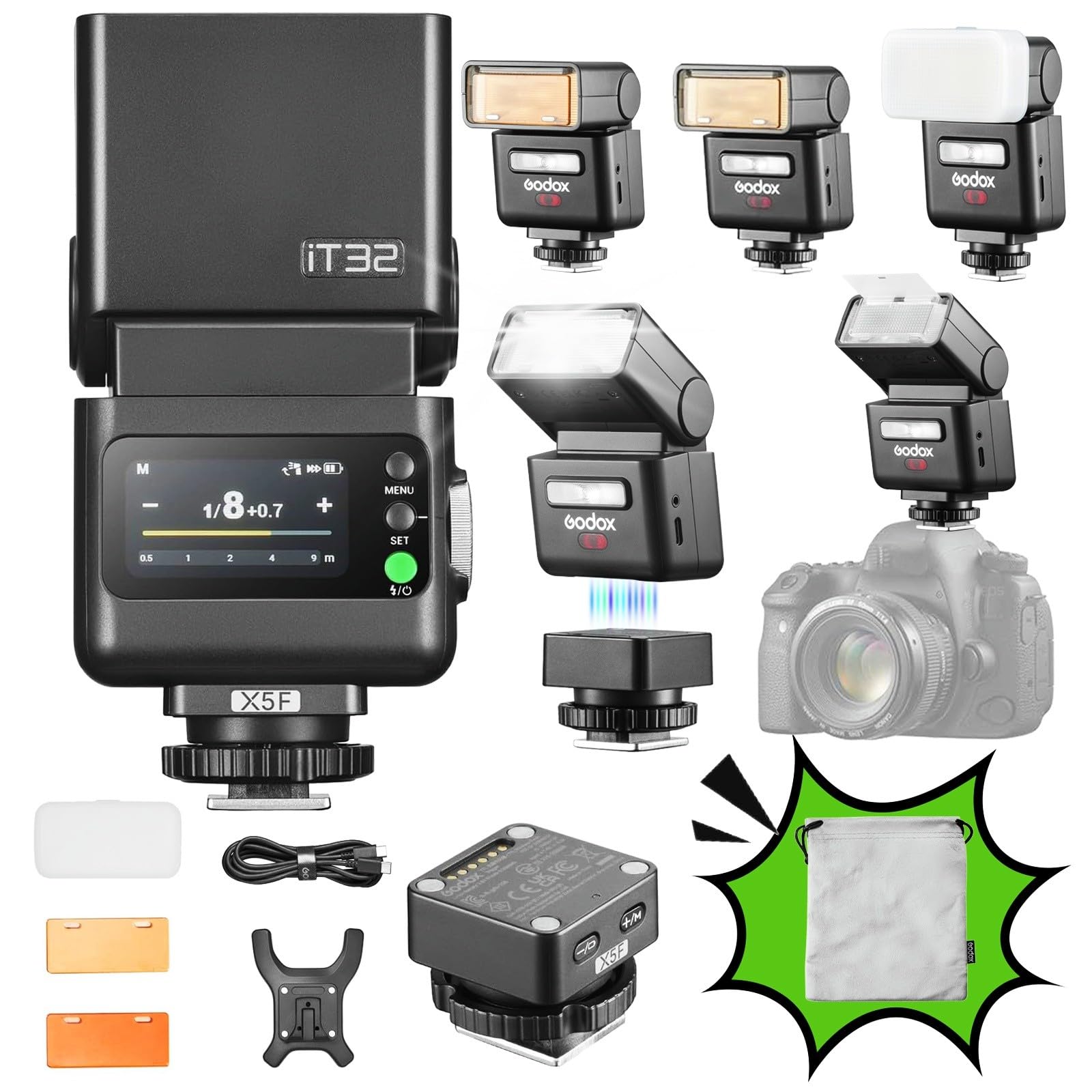 Amazon | Godox iT32 TTL カメラフラッシュ Fuji 用 X5F ワイヤレス