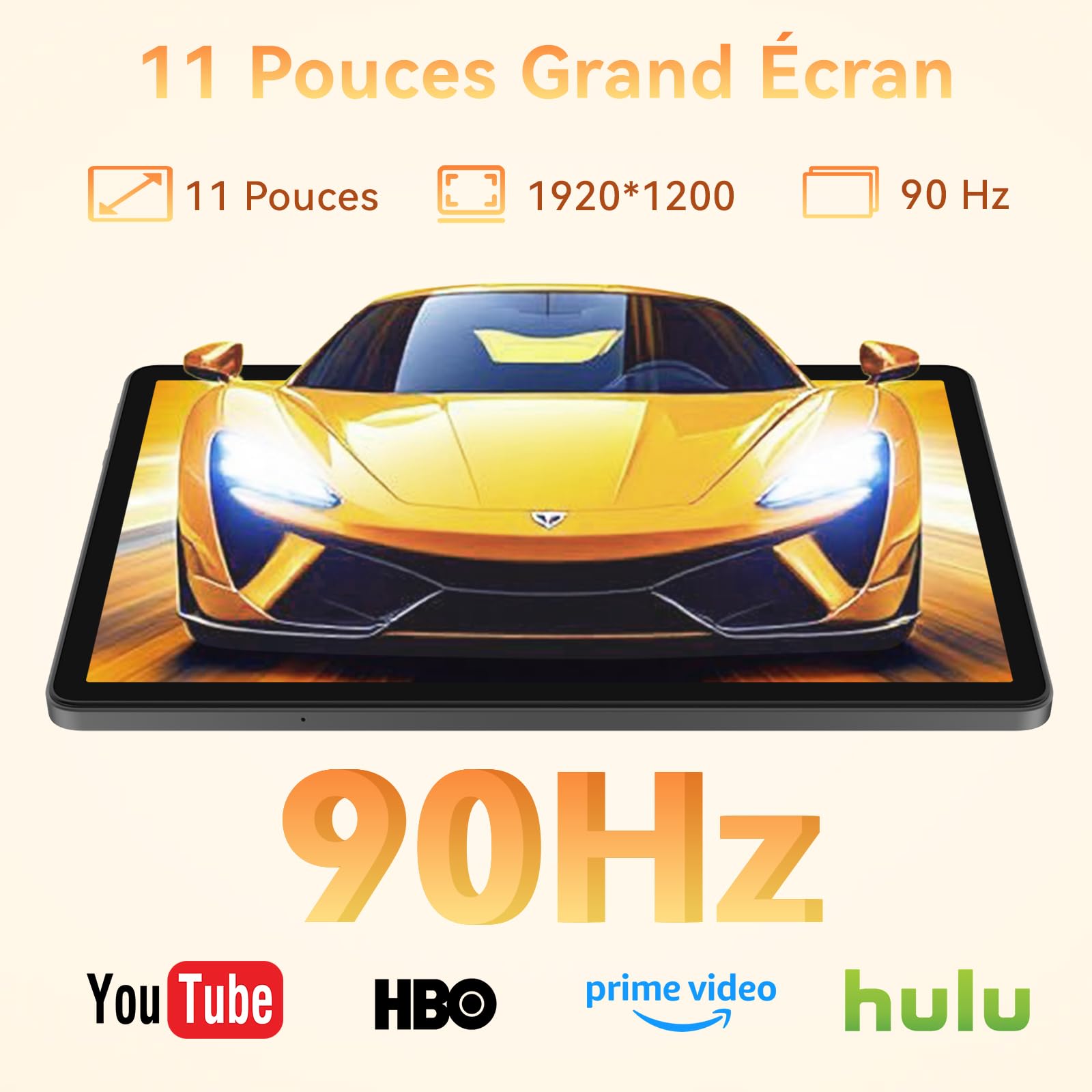 Tablette 11 Pouces avec Gemini AI, Tablettes Android 16 avec Coque, Souris & Clavier, Octa-Core, 32 GO RAM + 128 GO ROM + 1 TO TF, 1920x1200 Écran HD, 90 Hz, Caméra Double 8MP + 16MP, 8000 mAh (Gris)