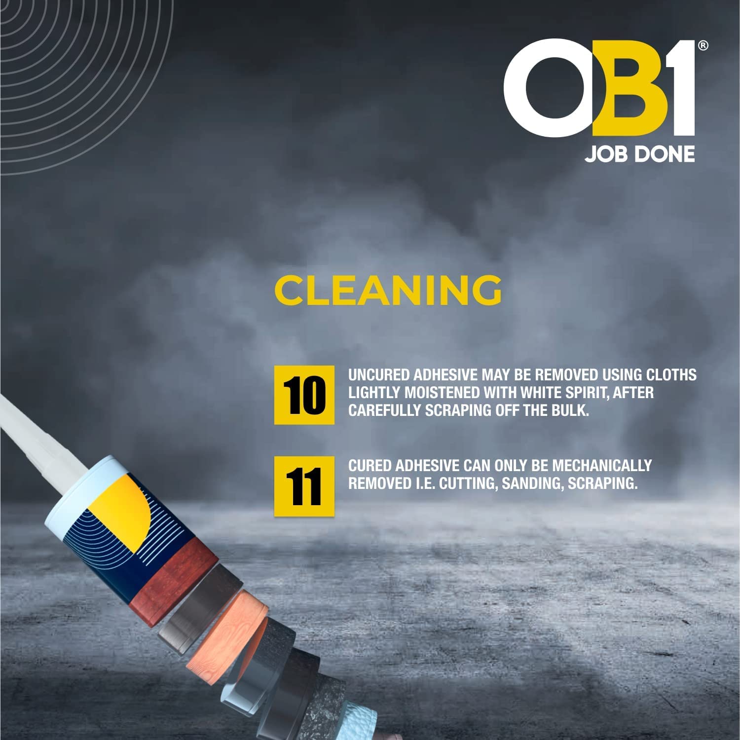 OB1 Versiegelung und Klebstoff für verschiedene Oberflächen, ausgezeichnete chemische Beständigkeit, wasserabweisend, witterungsbeständig, Weiß, Doppelpack