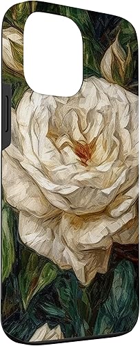 Vista 60 de Funda para iPhone 13 Van Gogh Art White Flower White Roses