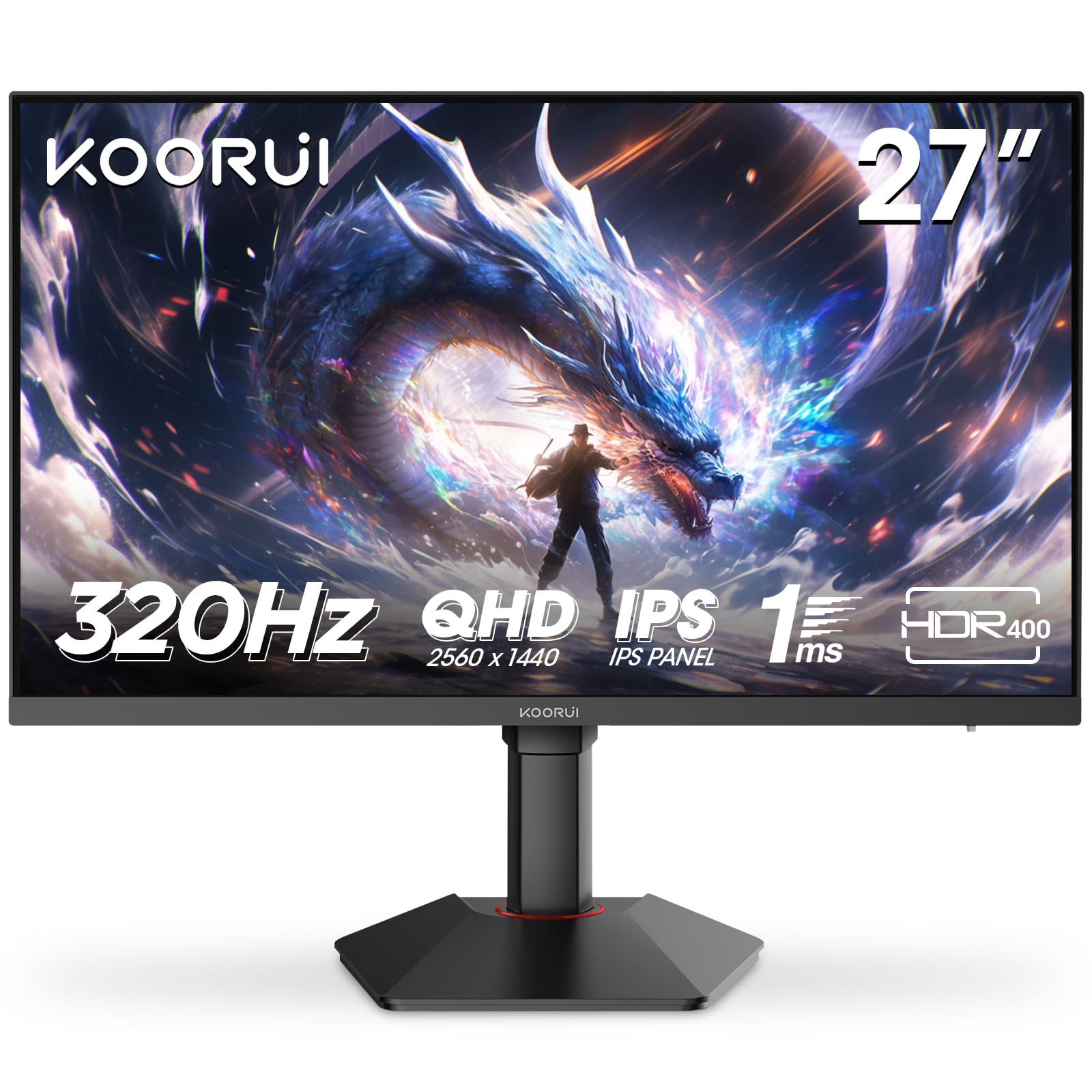 KOORUI 27 inch Gaming Monitor - WQHD (2560x1440) Computer Monitors