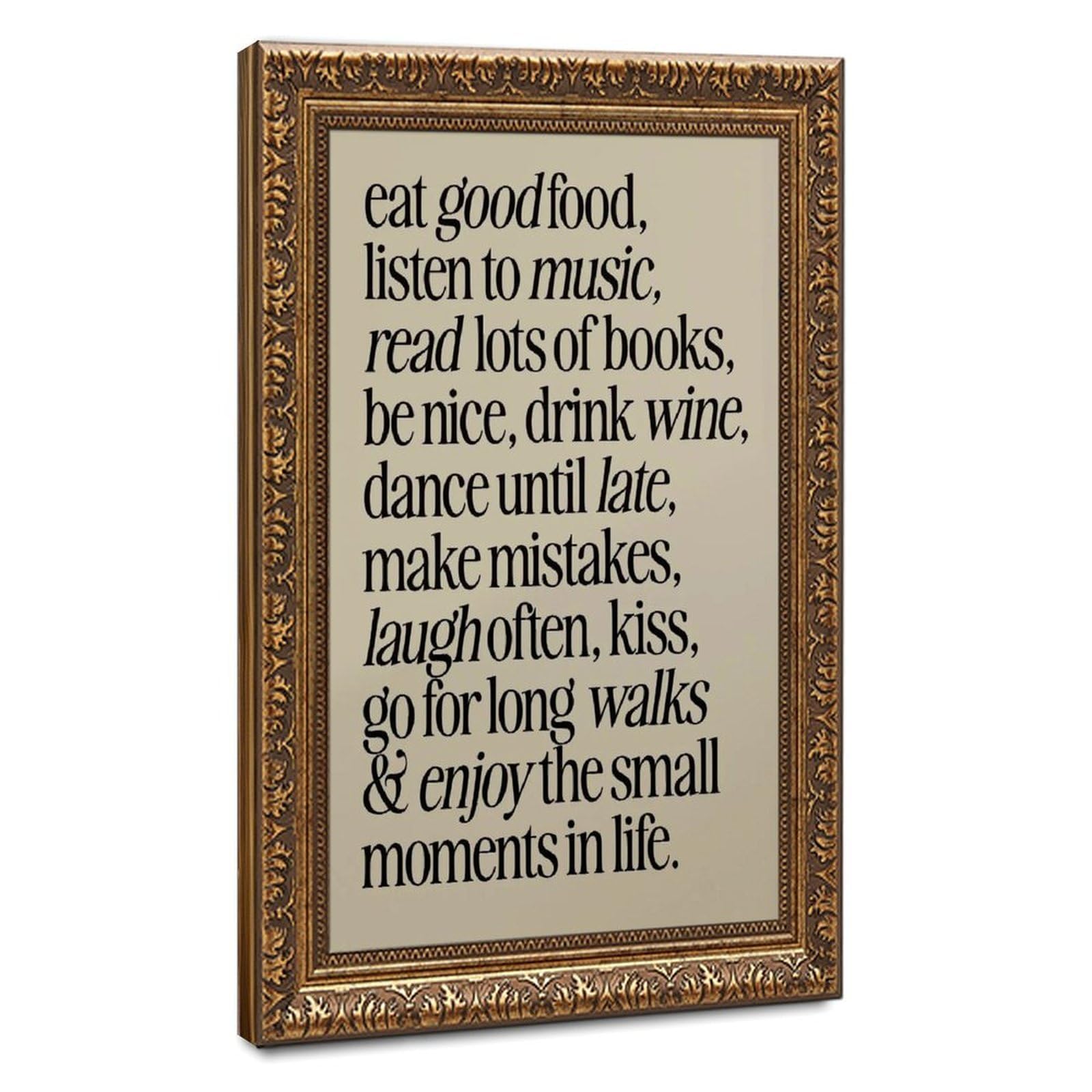 Bareronor Retro Canvas Poster Bedroom Decor Landscape Office Room Decor Gift 24" L X 36" W