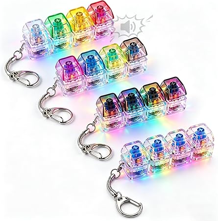 4Pcs LED Keyboard Fidget Toy with Light-Up Keys