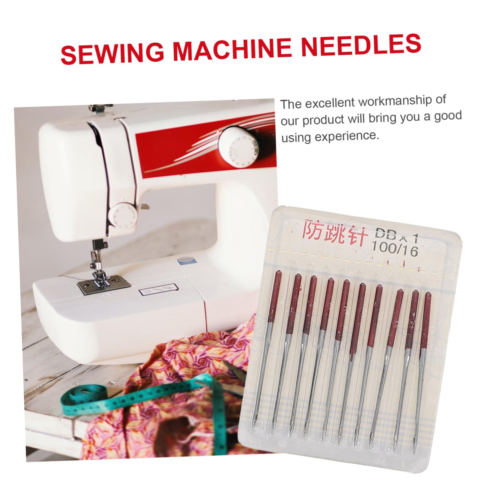 Mobestech Agujas Metálicas Antisaltos de Metal Resistente y Liviano 50 para Máquina de Coser Ideales para Tejidos Elásticos en Costura Doméstica