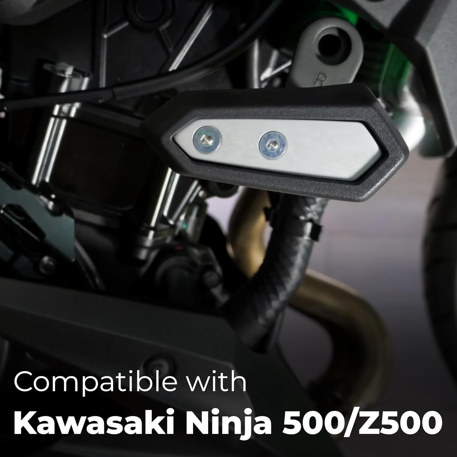 Replacement for Kawasaki Ninja Z500/Z500 SE/NINJA500/NINJA500 SE/Eliminator 500 (2024-2026) Frame Protector Crash Slider - Anti-Fall Block Side Protection Body Engine Guard Cover (Silvery)