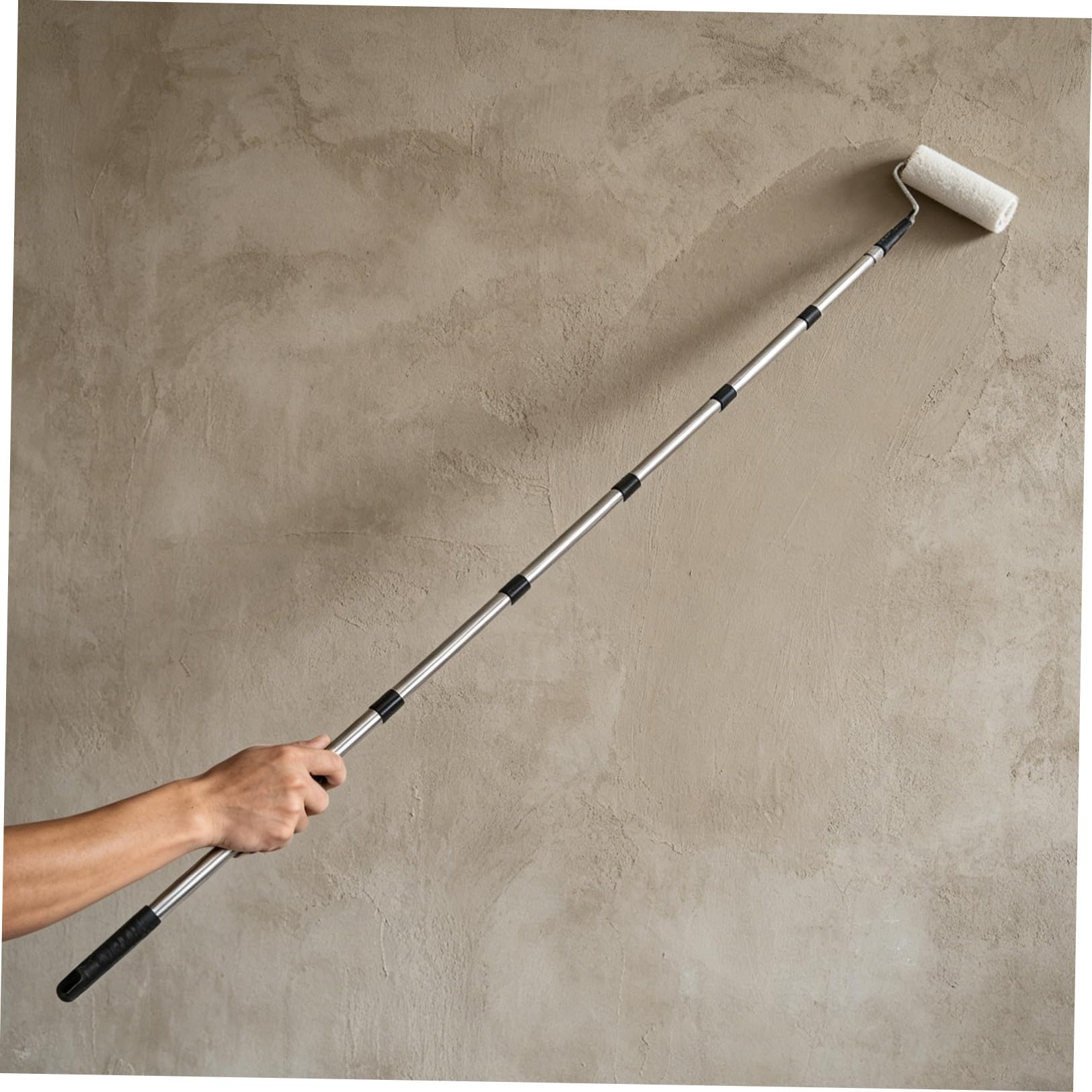 SHINEOFI Rullo per Pittura Parete con Set Asta Allungabile e Pennello per Vernice Base di Lattice per Rivestimenti Murali e Lavori di Ristrutturazione