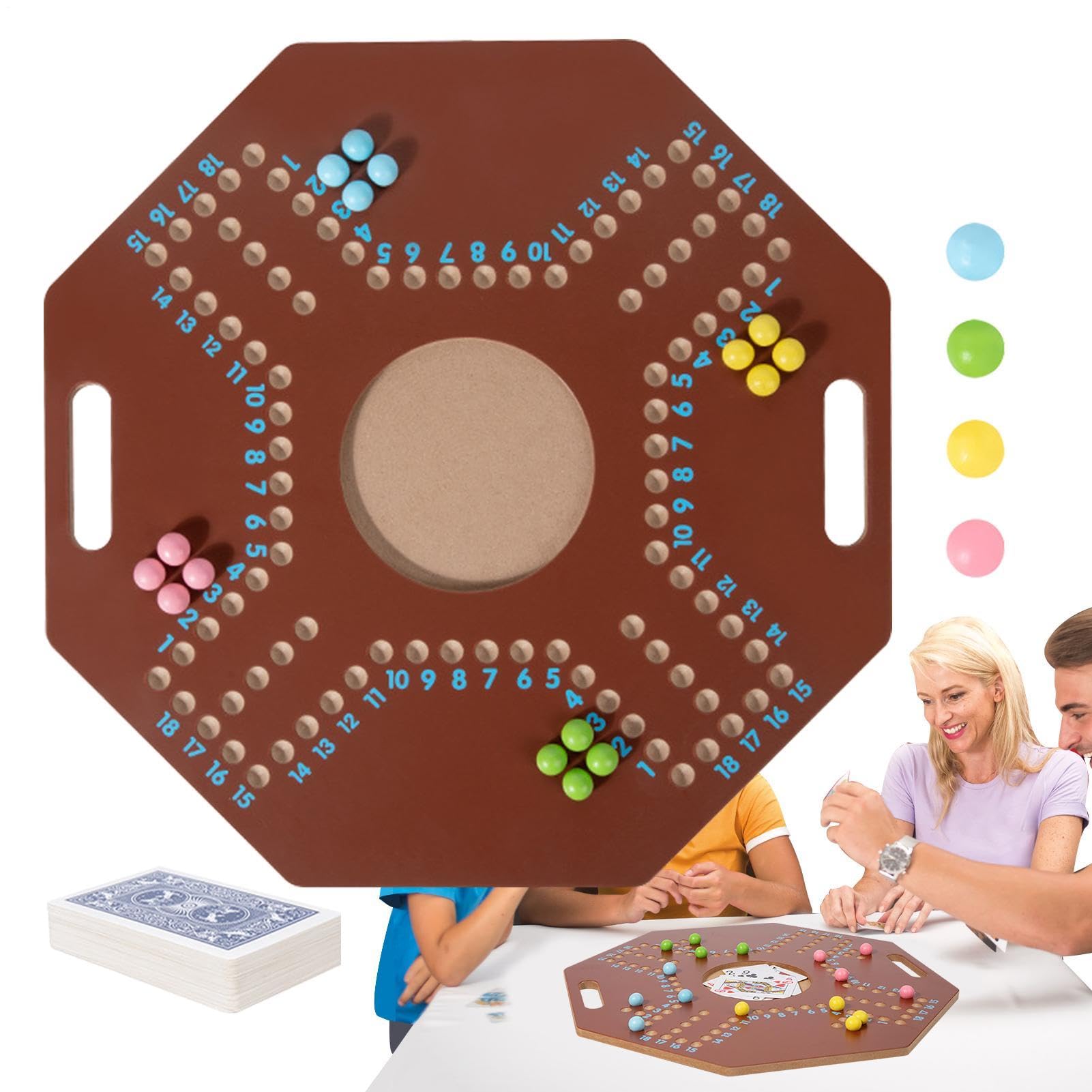 Juego De Mesa Manćała - Madera, Juegos De Cuentas De Tablero De Clavijas, Juego De Juegos De Mesa Jackaroo Multijugador | Entretenimiento Familiar Jue Go De Estrategia Estilo Pinball para Estudiantes