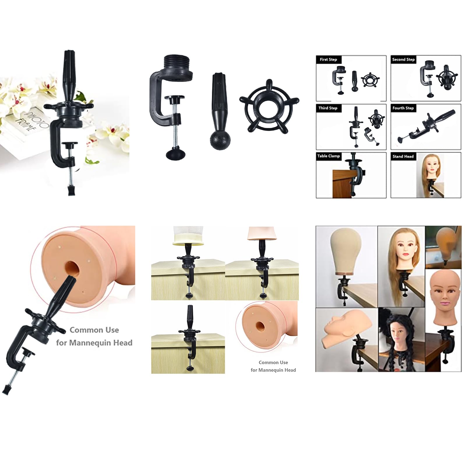 Ausbildung Kopf African American mit 100% Echthaar Schaufensterpuppe Kopf Kosmetologie Afro Haar Manikin Kopf für die Praxis Styling Flechten
