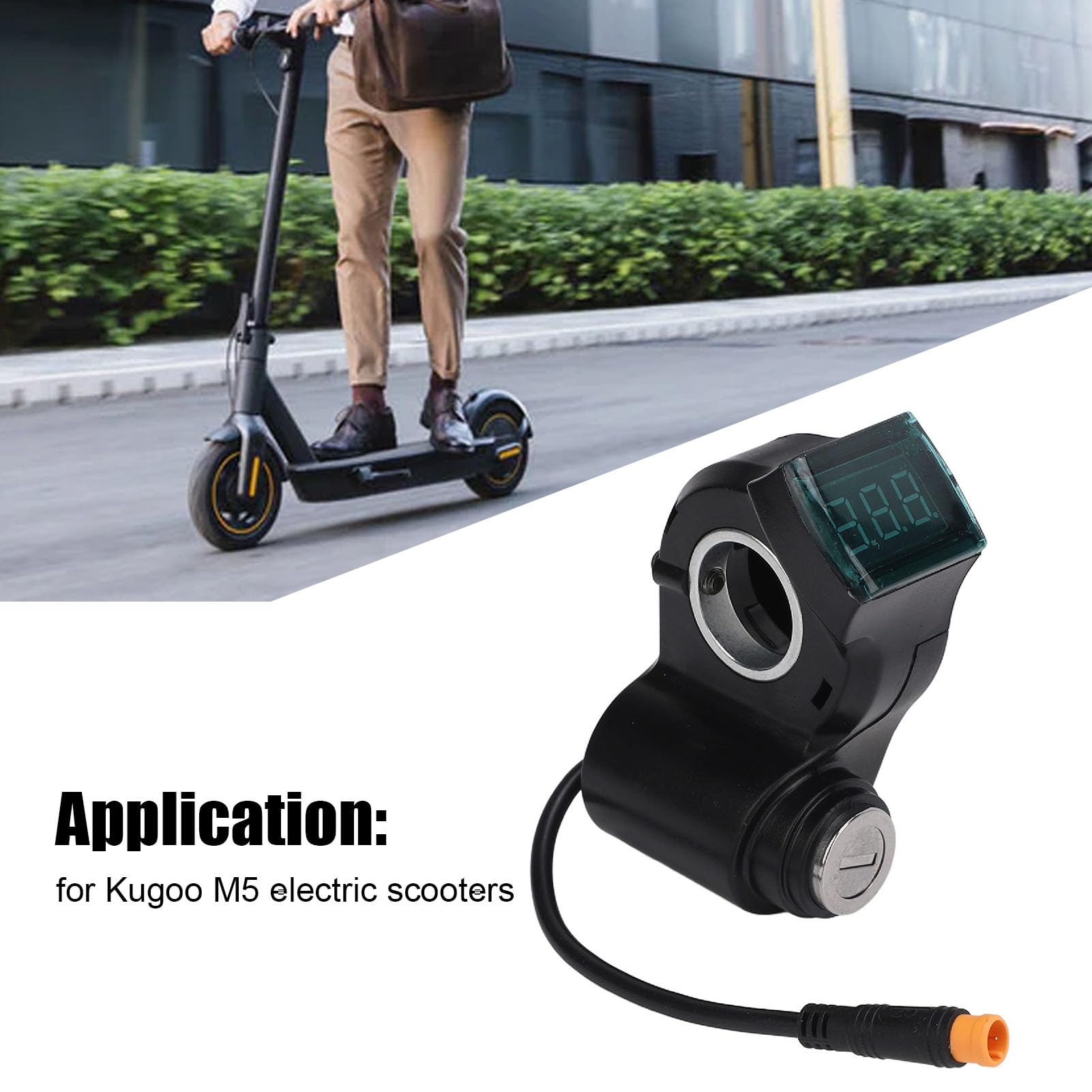 Blocco Accensione per Scooter Elettrico Spina a 3 Pin Blocco Interruttore Scooter con Avviamento a un Pulsante con 2 Chiavi per Kugoo M5 Monopattino Elettrico