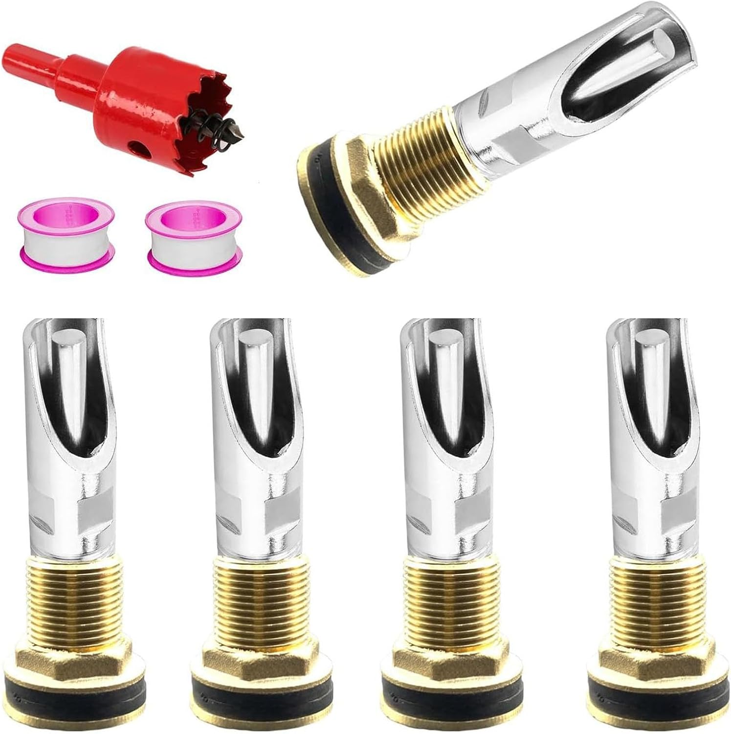 Practical Nipple Waterer Set 5Pcs Stainless Steel Drinker Feeder Accessory for Pigs and Goats Connectors Included Automatic Pigs Drinker