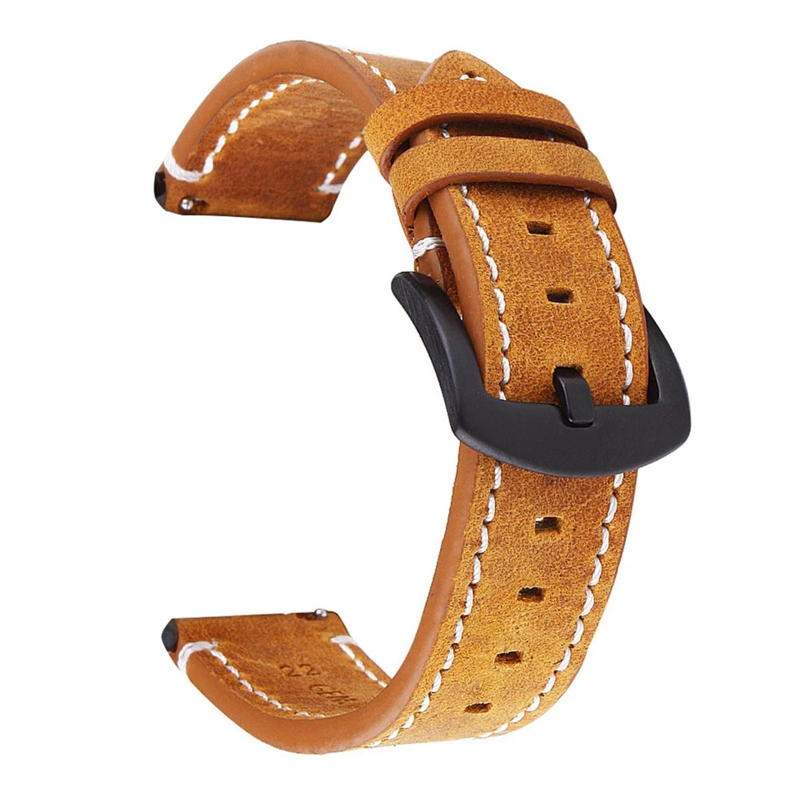MRKU Bracelet de Montre Vintage en Cuir véritable pour Montre connectée