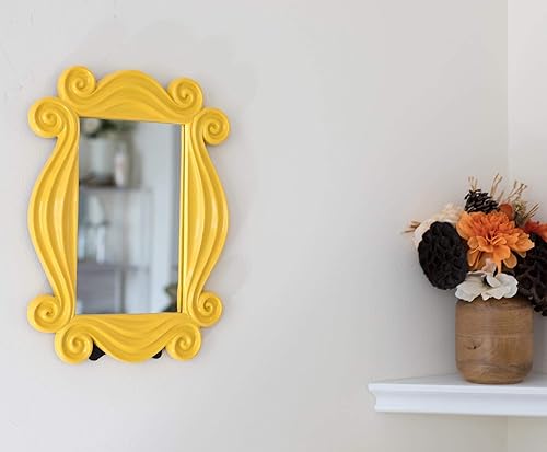 Miniatura 5 de Ukonic Espejo de puerta con marco de mirilla amarilla para programa de televisión Friends  Espejo colgante para entrada, sala de estar, dormitorio