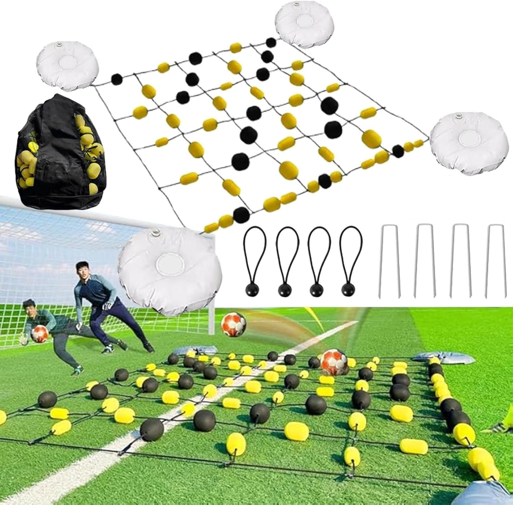Eiwitany Soccer Goalkeeper Training Deflector - Precision Drills, Reflex Training & Speed Boost for Enhanced Goalkeeping Skills (2×1.6m)