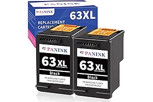 HP 63 Black Ink Cartridge Remanufactured Replacement for HP DeskJet 3835 2650...