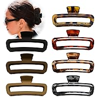 Vista 11 de Pinzas para el Cabello de 5 Pulgadas Irrompibles Negras XL Grandes Cuadradas Rectangulares Clip Clamp para Cabello Grueso Rizado Largo Mujeres