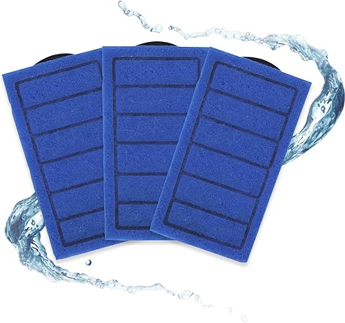 Filtro de acuario 3 cartuchos de filtro, repuesto para filtro de cascada, filtro de tortuga de filtración rápida y eficaz