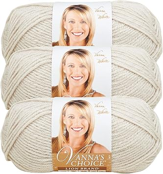 Lion Brand Vannas Choice Yarn 3-Pack Linen 860-99