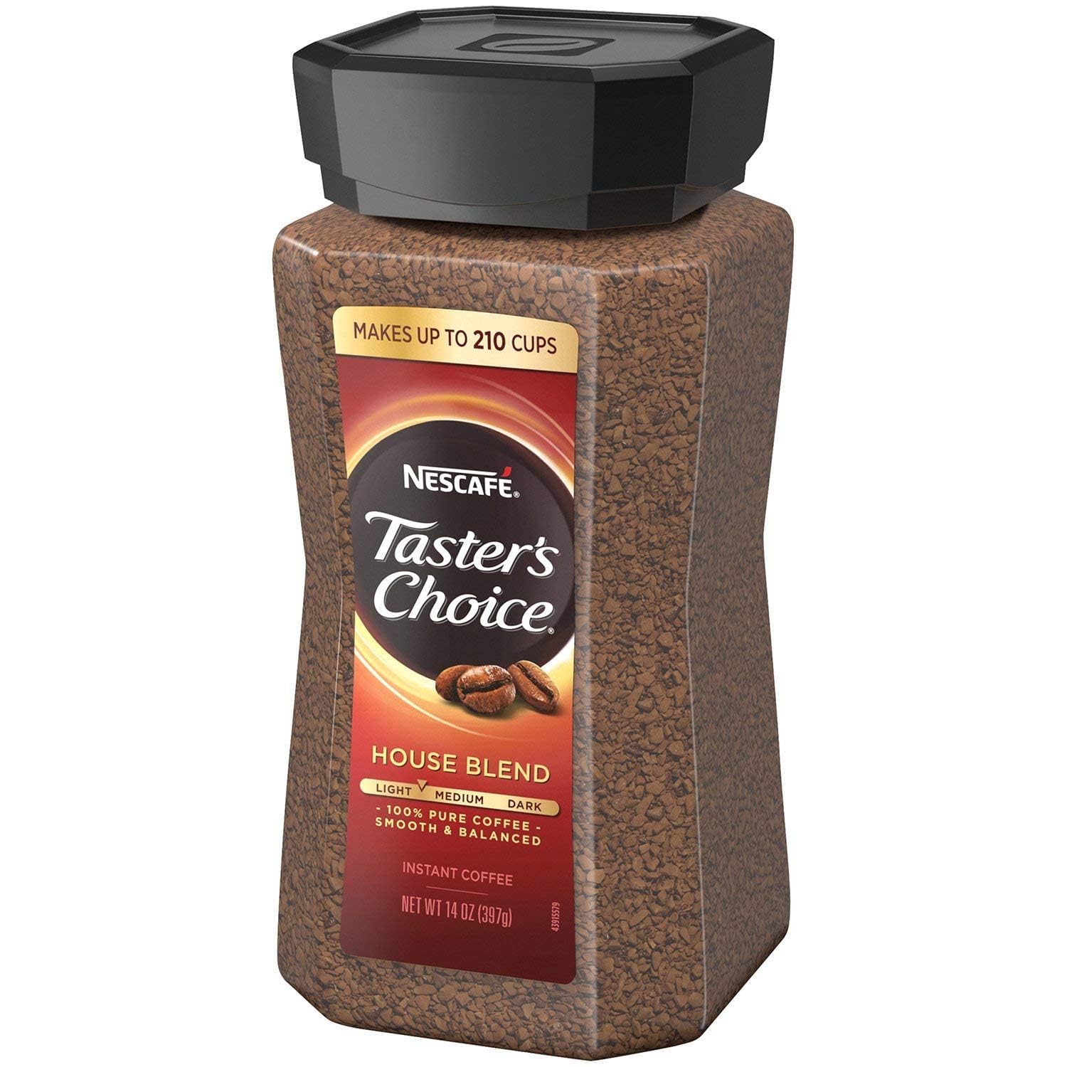 Nescafa Tasters Choice House Blend Instant Coffee, 14 oz (397g), Makes up to 210 Cups