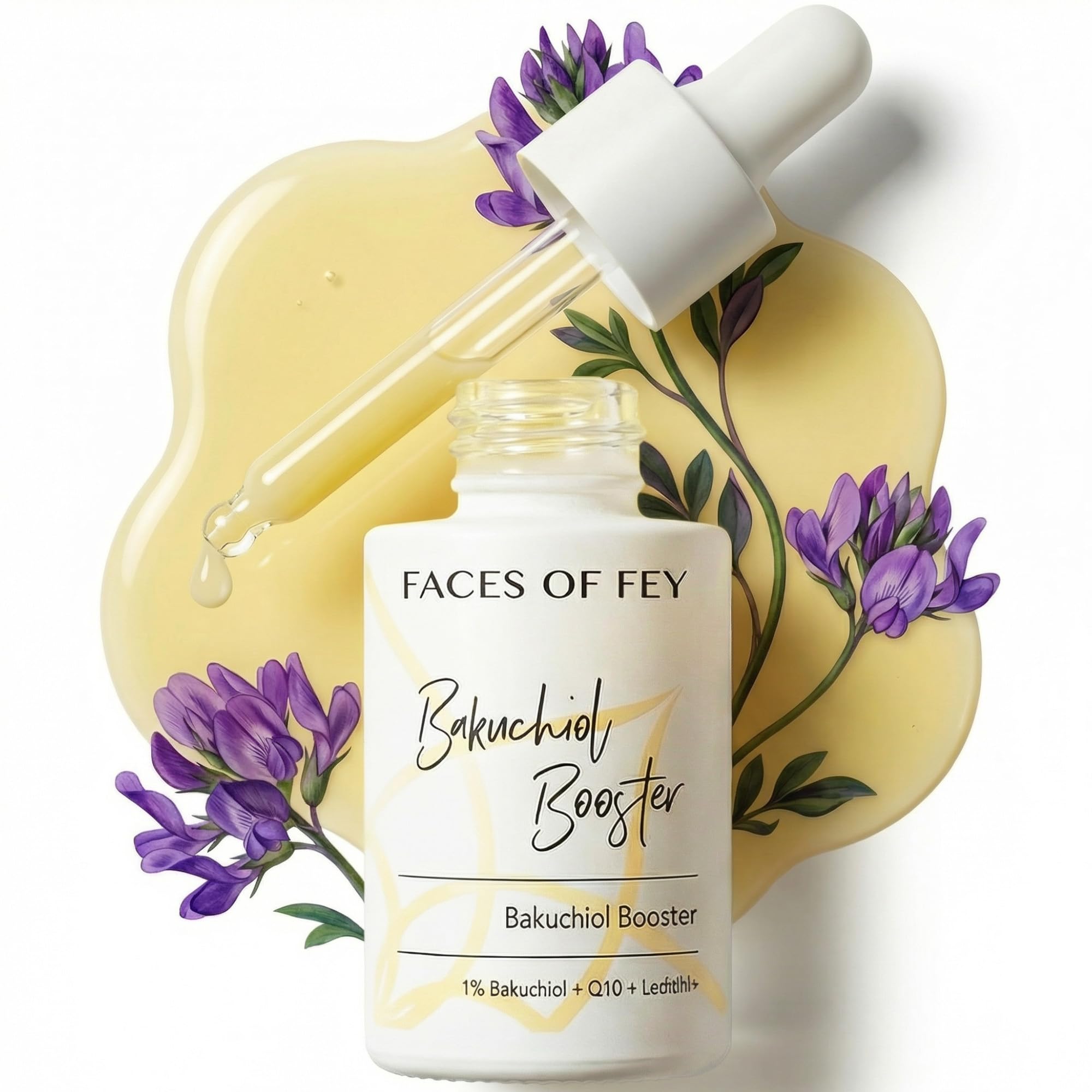 Bakuchiol Booster – siero anti-invecchiamento – 1% Bakuchiol – alternativa al retinolo naturale – Q10 & lecitina – Face of FEY – cosmetico attivo – 30 ml