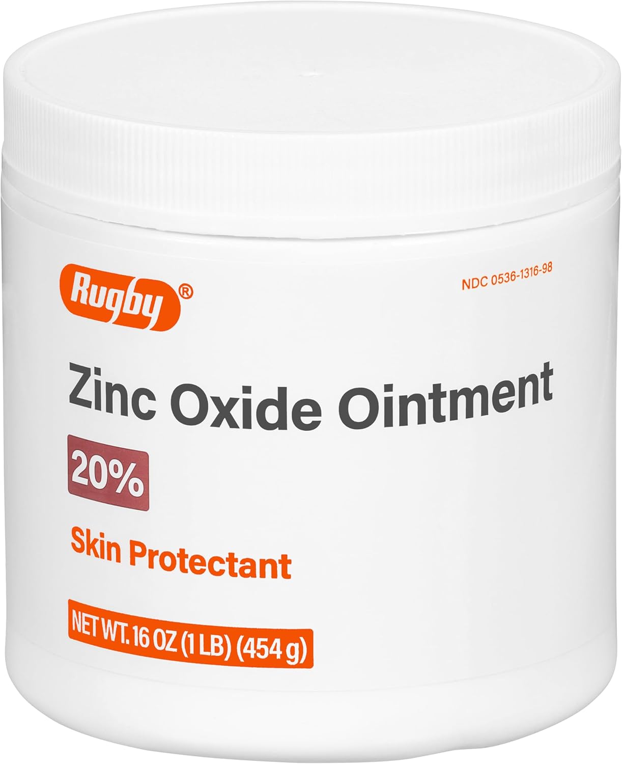 Rugby Zinc Oxide Ointment Skin Protectant - 20% - 16 Oz (1lb) (454 g) (2 Pack)