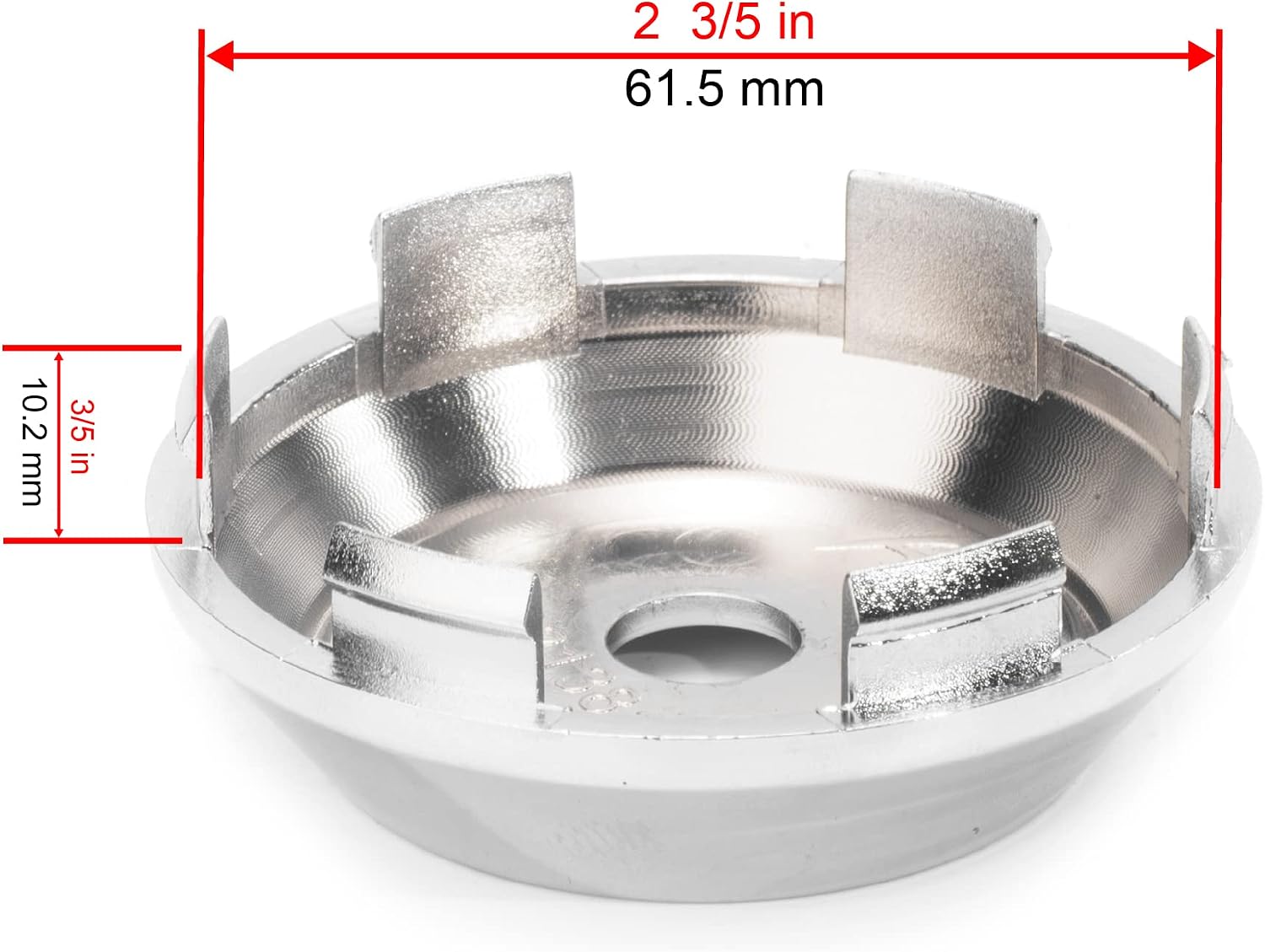 RTrhinotuning 4 PCS 68 mm Wheel Center Caps for Wheel Rim Center Cover OD: 2.68 in / 68 mm ID: 2.42 in / 61.5 mm Chrome Hub Caps