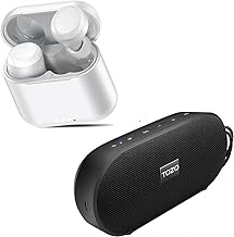 T6 Wireless Earbuds, IPX8 Waterproof Ear Buds PA1 Bluetooth Speaker with 20W Stereo Sound
