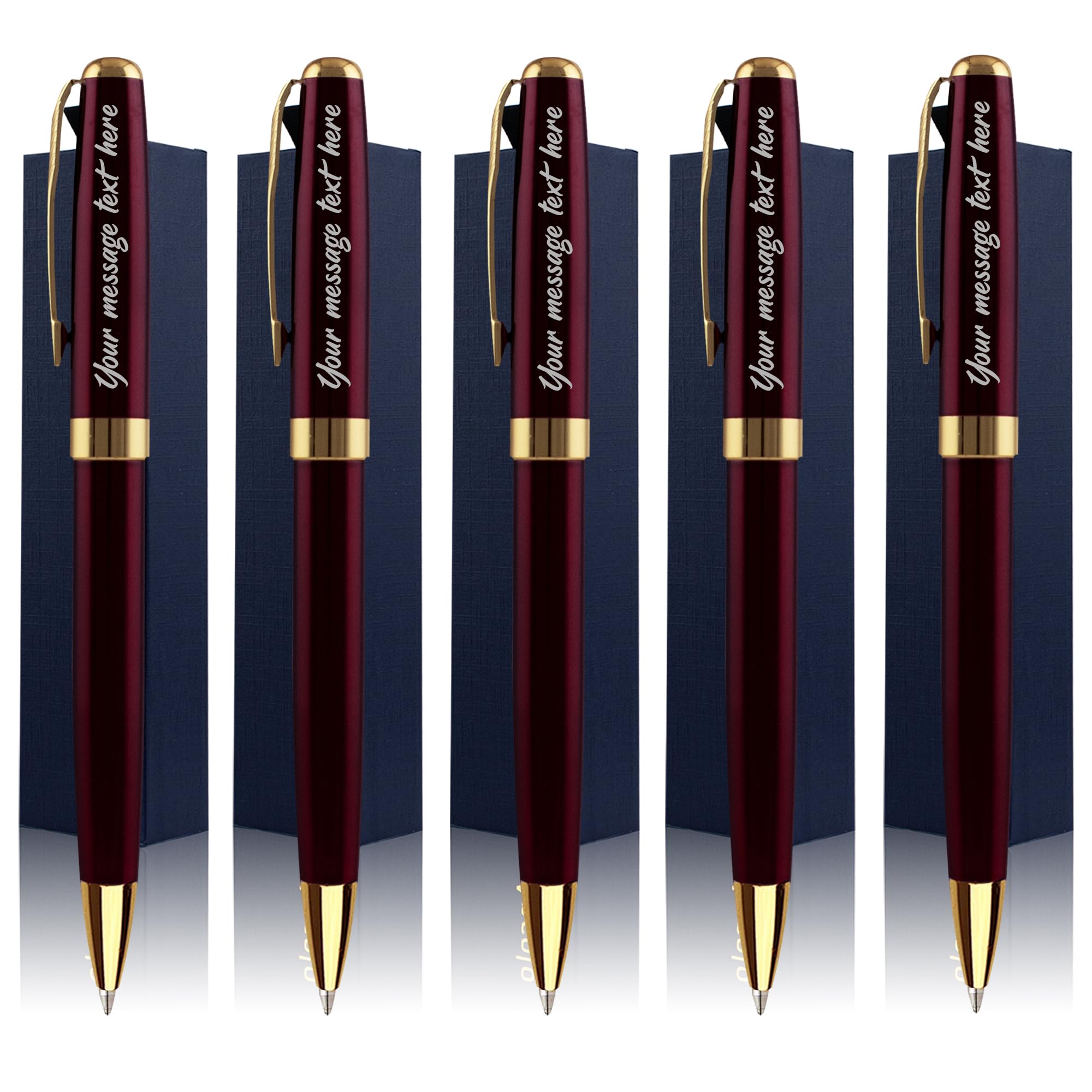 Ancolo Personalized Office Gift Pens Writing Set-Stainless Steel Fancy pens Custom with Your Name or Message, Perfect for Coworker/Friends/Manager/